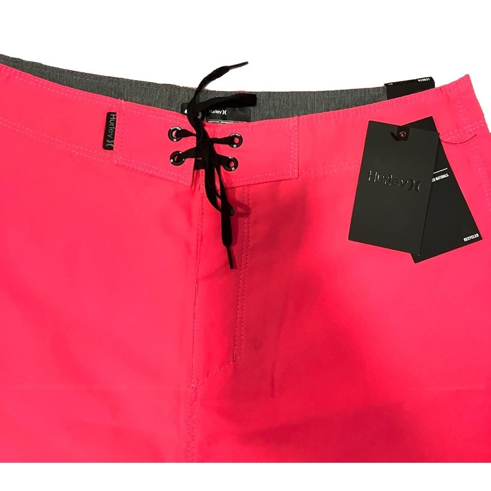 Hurley Board Shorts Men's 29 NWT Pink 21" Swim Surf Drawstring Beach Vacation - Picture 3 of 8